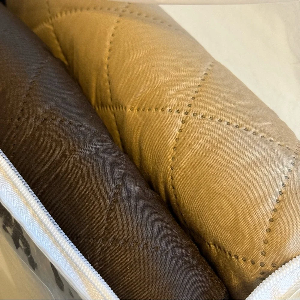 Easy Going Loveseat Reversible Black/Tan Slipcovers With Anti Slip Foams